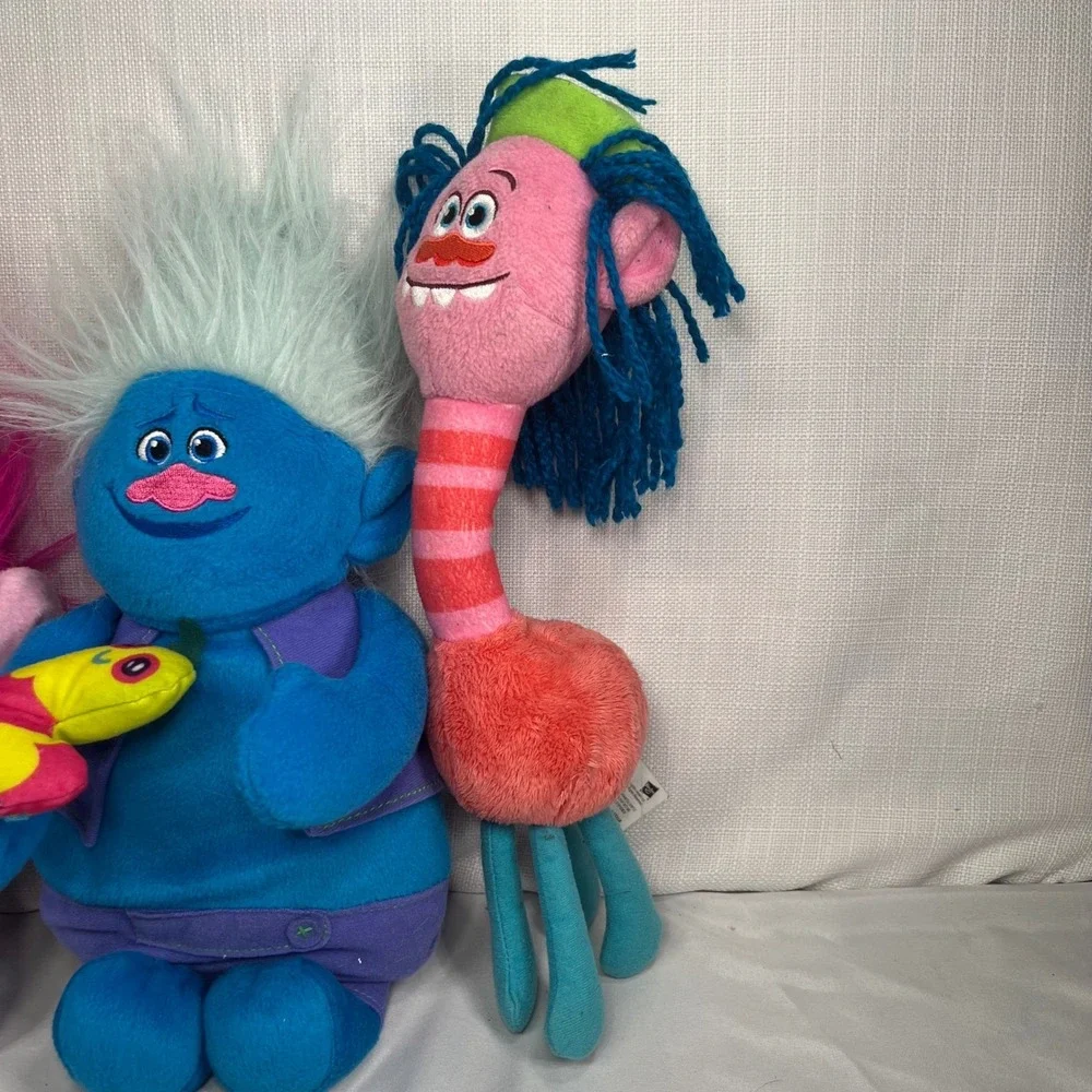 DreamWorks Singing Trolls Plush Lot of 4 Poppy Biggie Guy Diamond Cooper Hasbro